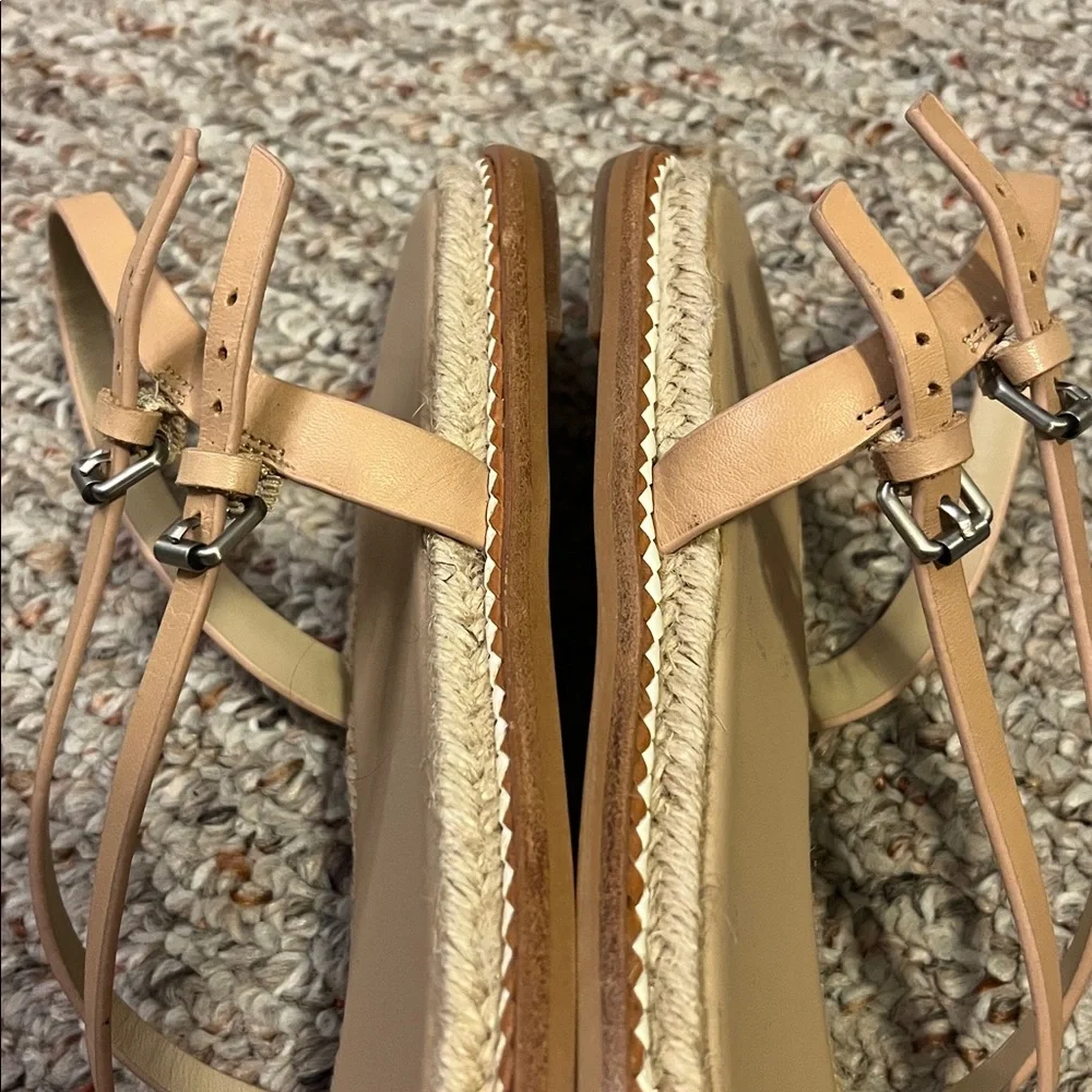 Botkier Island Tan Leather Espadrille Sandals Size 9.5
